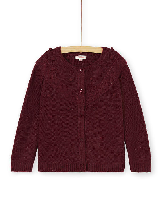 Cardigan manche longue, tresse et pompom KASACAR1 / 20W901O1CAR709